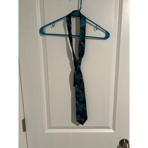 Perry Ellis Teal Floral Tie